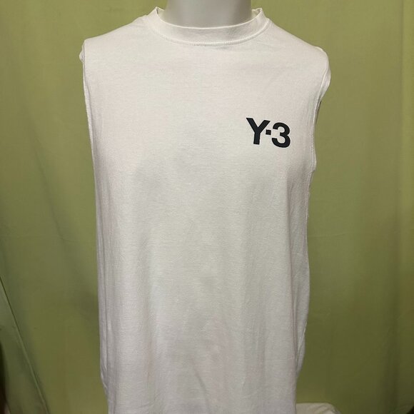 Y-3 15 Year Commemorative Sleeveless White T Shirt XL Yohji Yamamoto Uniform of - Picture 2 of 2